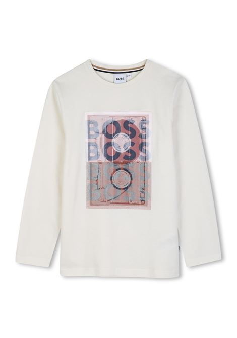 T-shirt girocollo con stampa HUGO BOSS KIDS | J53418120